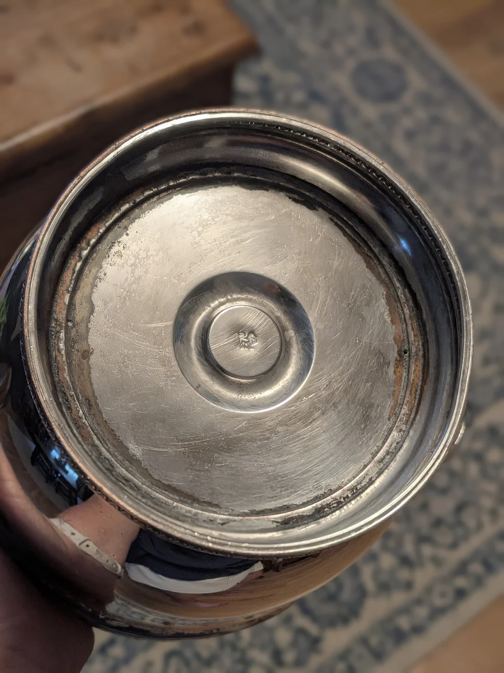Vintage Silver Plate Insulated Ice Bucket | Ornate Fruit & Vine Relief with Lid